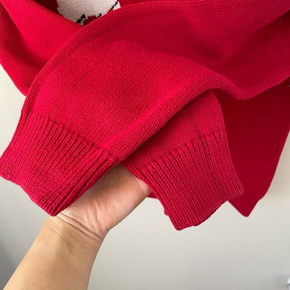 Chaps Vintage Red and White Christmas Polar Bear Sweater - Picture 6 of 8